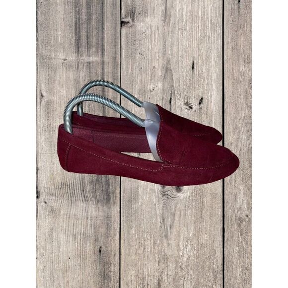 Dex Flex Comfort Burgundy Slip On Loafers Shoes Women's Size 7.5 - Picture 1 of 9